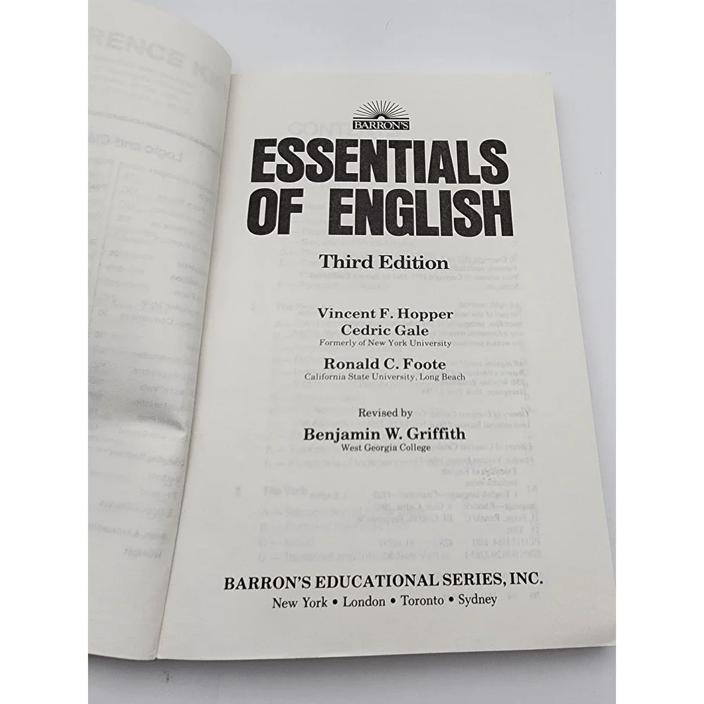 Essentials of English : A‎ Practical Grammar and Handbook of Effective Writing